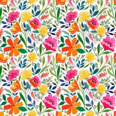 Tapete Eine bunte Blumenwiese für Kinder