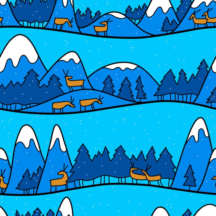 Tapete Eine Nacht in Lappland