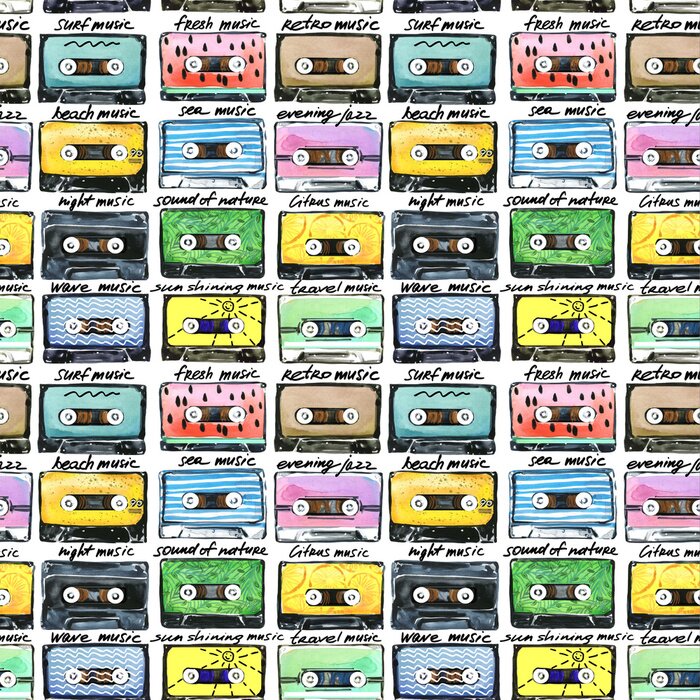 Tapete Eine Sammlung von Kassetten