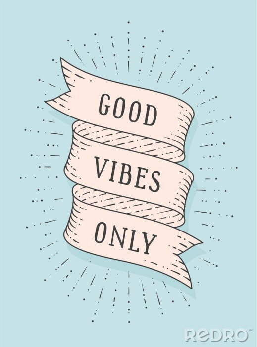 Tapete Einfache motivierende Illustration mit Aufschrift