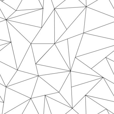 Tapete Einfaches geometrisches Muster mit dunkelblauen Linien