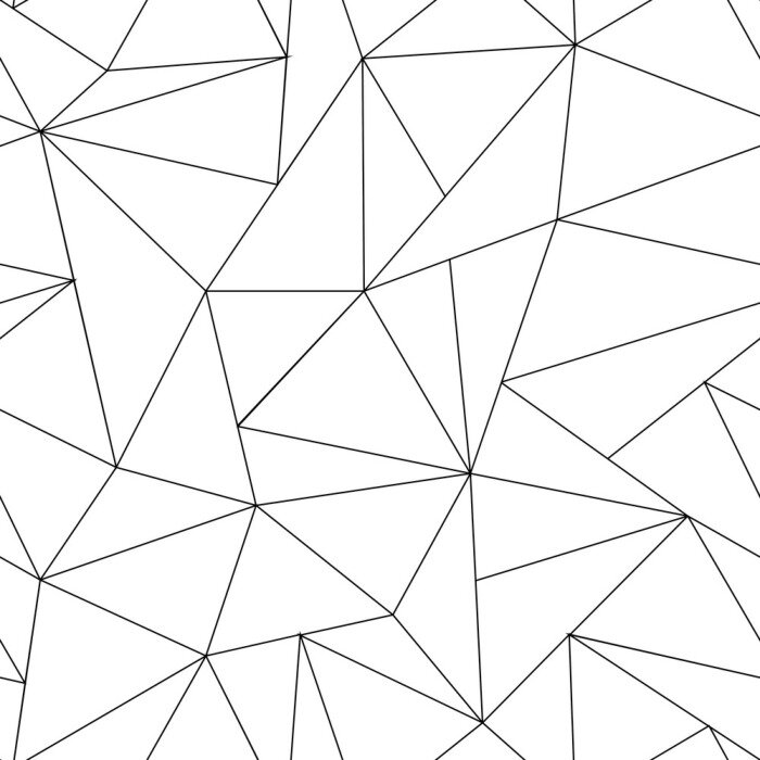 Tapete Einfaches geometrisches Muster mit dunkelblauen Linien