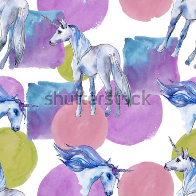 Tapete Einhorn auf abstraktem Hintergrund