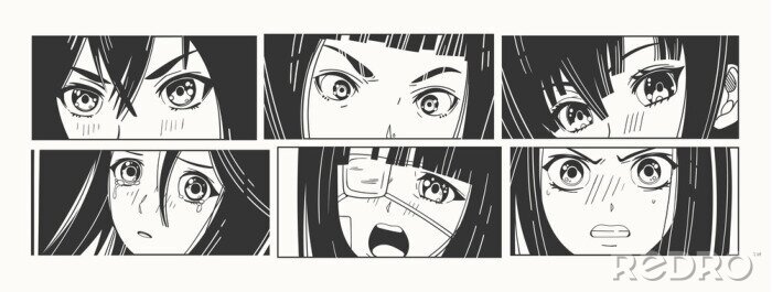 Tapete Einige Aufnahmen eines Anime-Mädchens