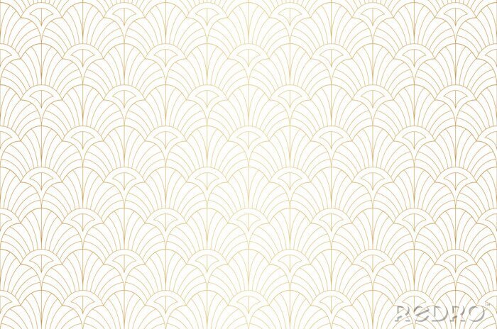 Tapete Elegant art nouveau seamless pattern. Abstract minimalist background. Geometric art deco texture.