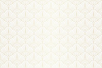 Tapete Elegant art nouveau seamless pattern. Abstract minimalist background. Geometric art deco texture.