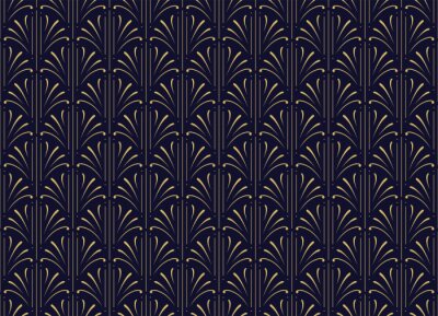 Tapete Elegantes Motiv mit geometrischen Blumenblättern