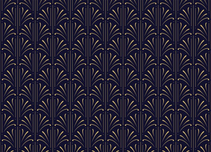 Tapete Elegantes Motiv mit geometrischen Blumenblättern