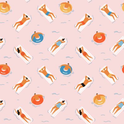 Tapete Entspannen Sie sich im Pool