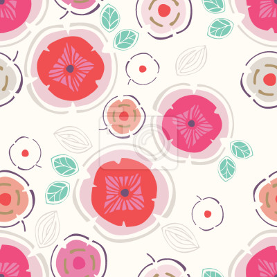 Tapete Entzückendes Patchwork Blumen