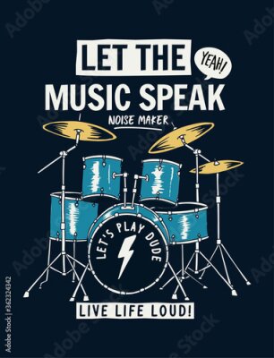 Er spielt Schlagzeug