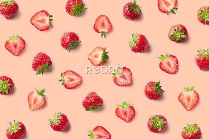 Tapete Erdbeer-Komposition