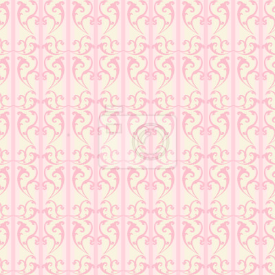 Tapete Erdbeere auf gestreiftem Barock