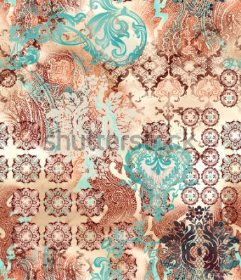 Tapete Ethnische geometrische Motive auf abstrakten Hintergrund