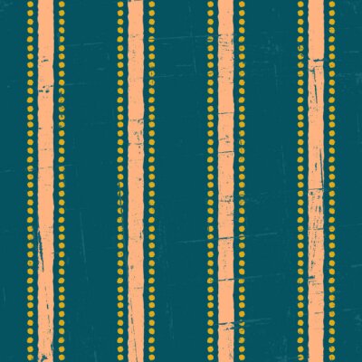 Tapete Ethnisches Muster mit Streifen und Punkten