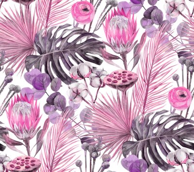 Tapete Exotisch mit pinken Details