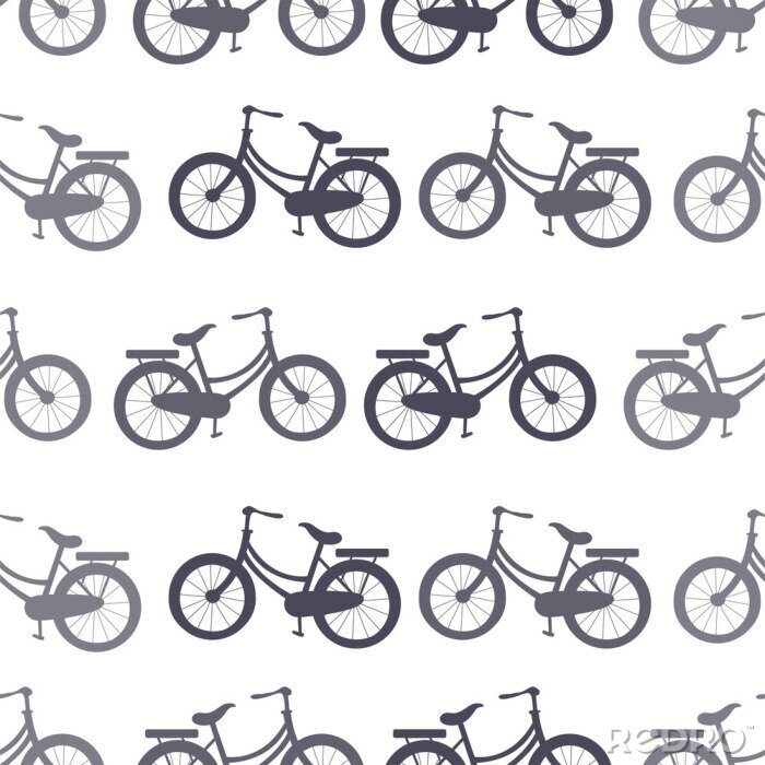 Tapete Fahrrad Seamless Pattern Wallpaper Hintergrundvektor