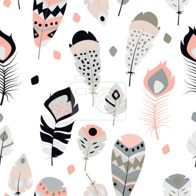 Tapete Fallende Federn