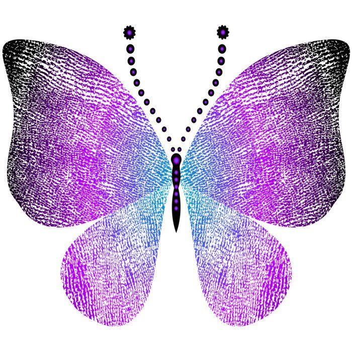 Tapete Fantasie grungy Vintage Schmetterling