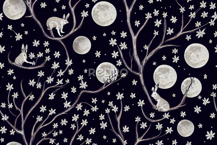 Tapete Fantasieland der Nacht