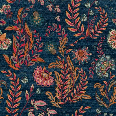 Tapete Feldpflanzen in Herbstfarben