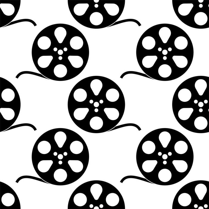 Tapete Filmrolle Symbol, Kino Filmrolle Symbol Nahtloses Muster