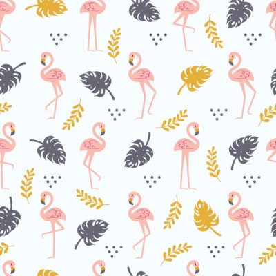 Tapete Flamingo-Muster