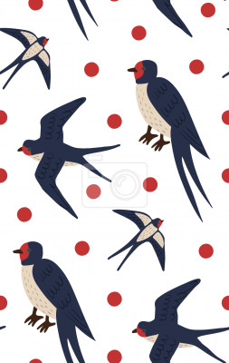 Tapete Fliegende Schwalben