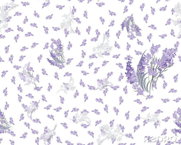 Tapete Floral lavender retro vintage background