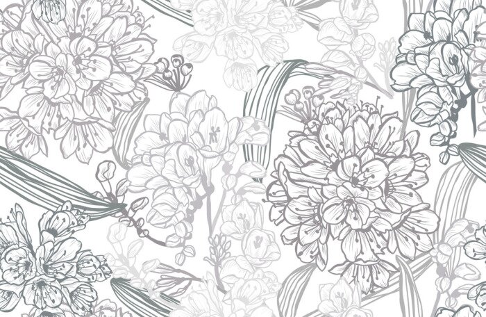 Tapete Floral seamless pattern