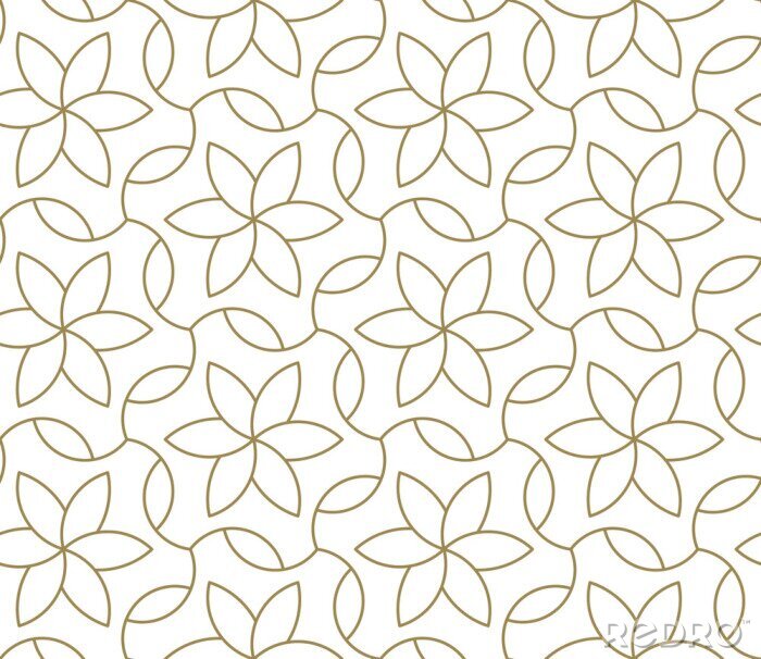 Tapete Florales minimalistisches Muster geometrisch