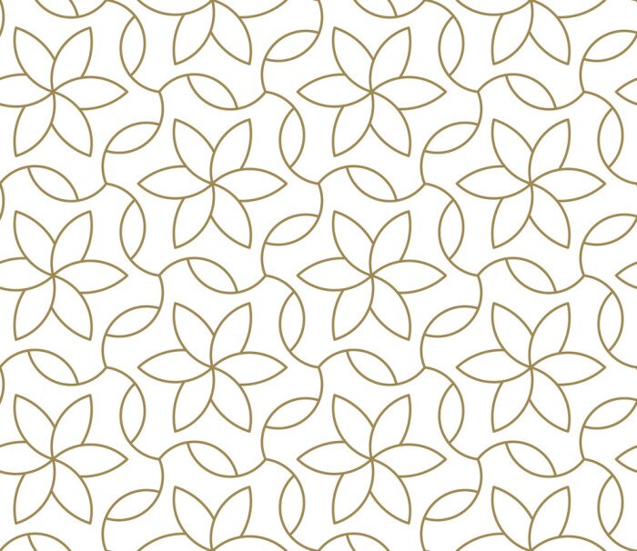 Tapete Florales minimalistisches Muster geometrisch