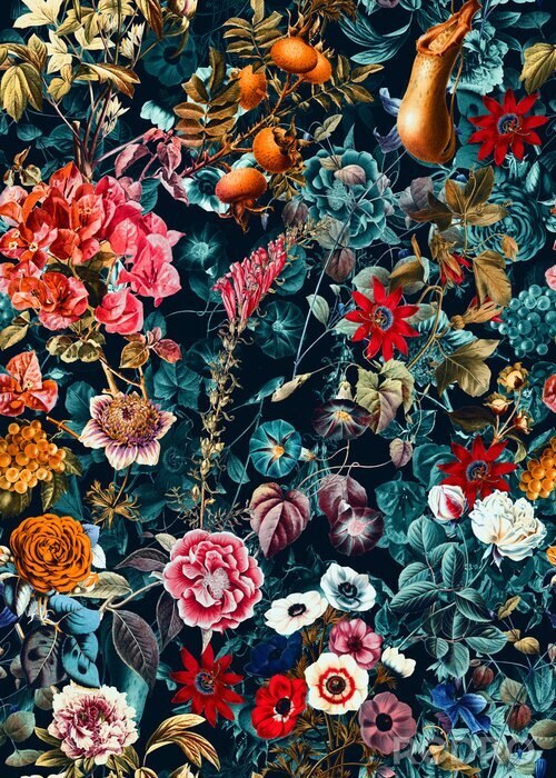 Tapete Flowers pattern.Silk scarf design, fashion textile. Background for the design and decoration of textiles. art abstract design, Seamless flower pattern