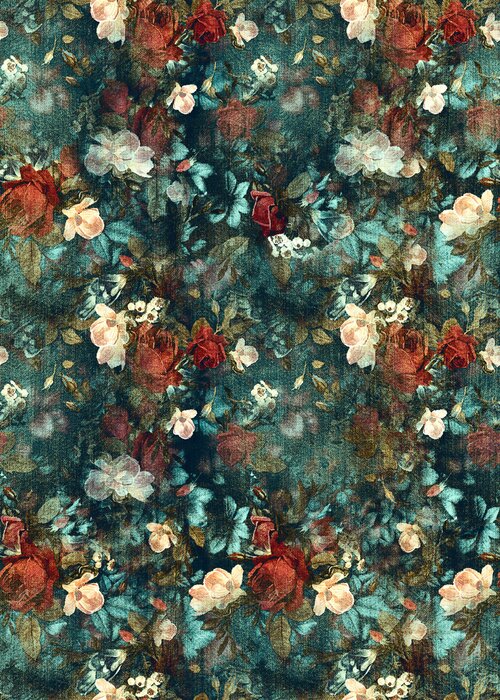 Tapete Flowers pattern.Silk scarf design, fashion textile. Background for the design and decoration of textiles. art abstract design, Seamless flower pattern
