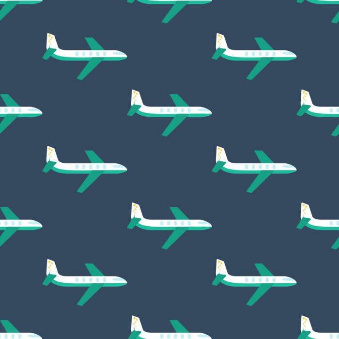 Tapete Flugzeug nahtlose Muster