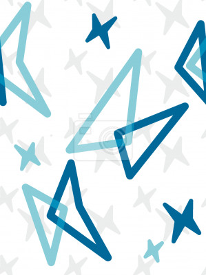 Tapete Formen in Blautönen