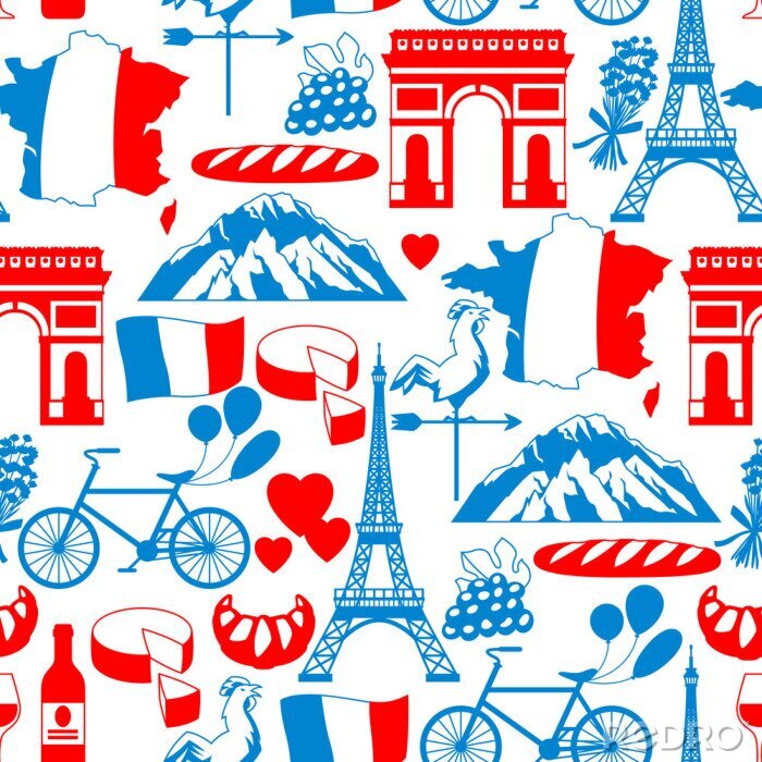Tapete France seamless pattern.