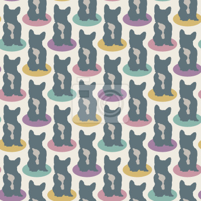 Tapete Französische Bulldogge Silhouette