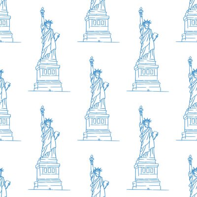 Tapete Freiheitsstatue nahtlose Muster