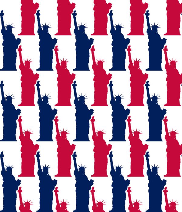 Tapete Freiheitsstatue nahtlose Muster