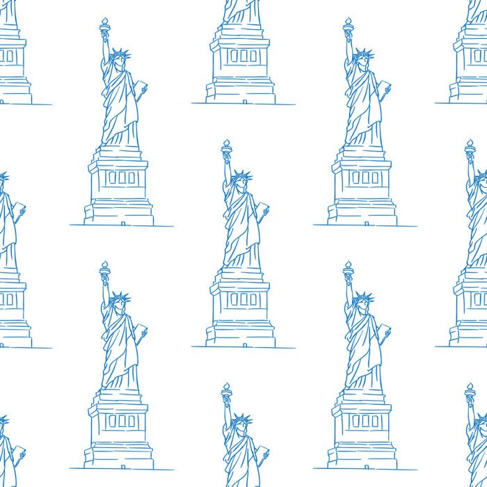 Tapete Freiheitsstatue nahtlose Muster