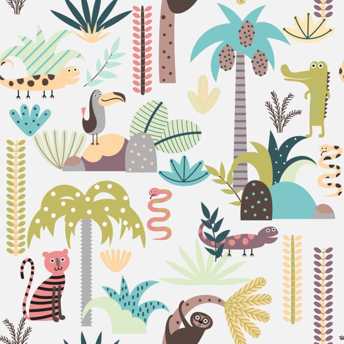 Tapete Freunde aus Tropen