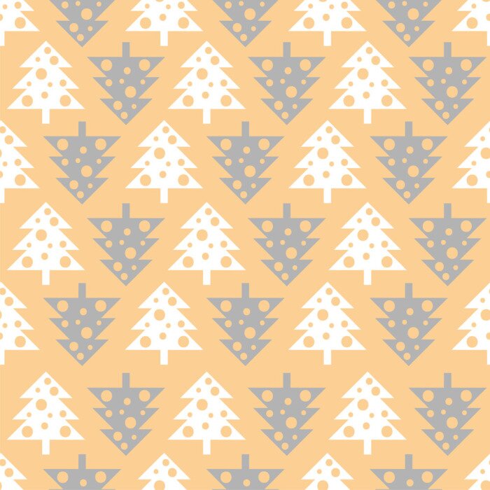 Tapete Fröhliche abstrakte Weihnachtsbäume