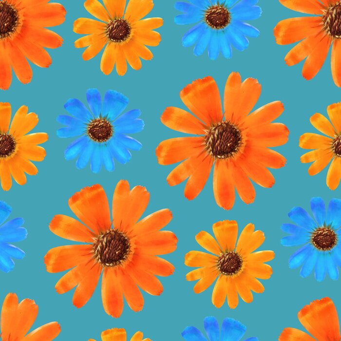 Tapete Fröhliche Ringelblumen