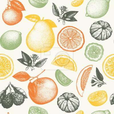 Tapete Früchte in der Tinte