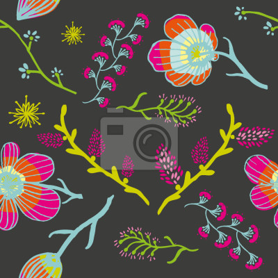 Tapete Frühlingsblumen nachts