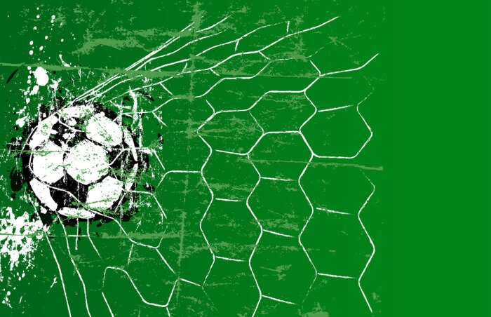 Tapete Fußball Netzschuss