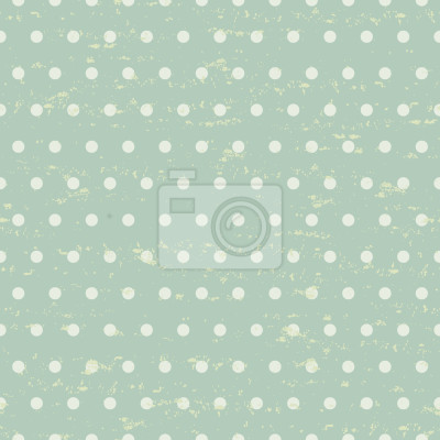 Tapete Gealtertes grünes Motiv mit Punkten