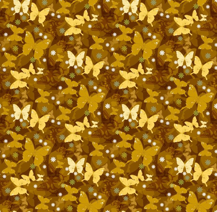 Tapete Gelbe Schmetterlinge