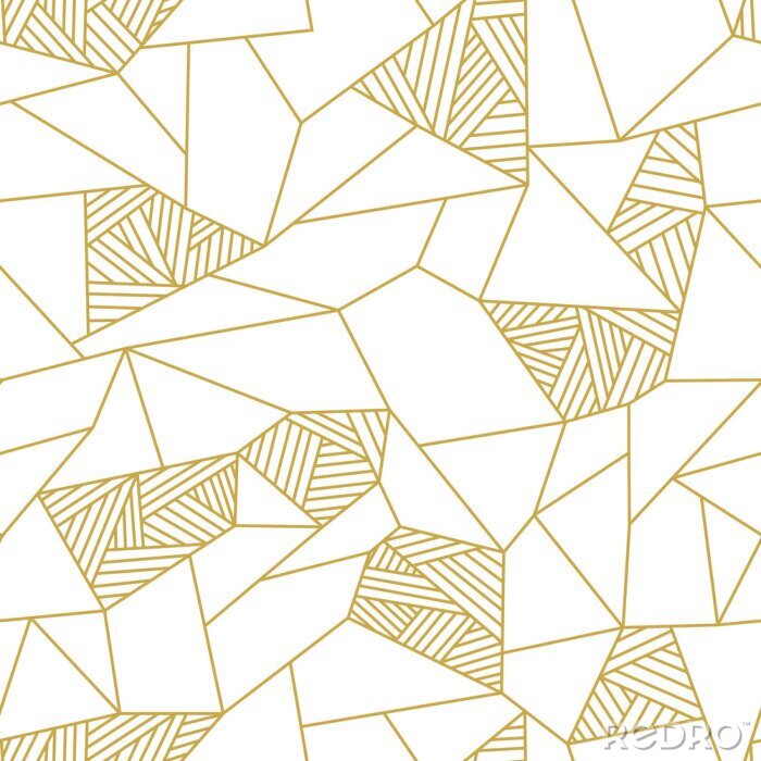 Tapete Gelbes Muster mit geometrischen Dreiecksformen